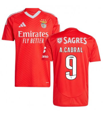 Benfica Arthur Cabral #9 Primera Equipación 2024-25 Manga Corta